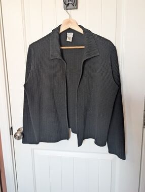 Eileen Fisher Petites Cotton Cardigan Women’s Medium Petite Black